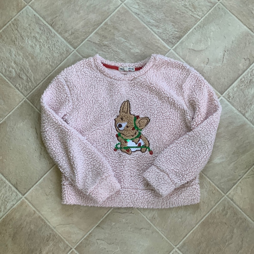 Holiday Fuzzy Sweatshirt. Adult Small